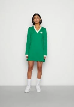 Adidas Originals CALI TEE DRESS 70S PACK - Jersey Dress - Green