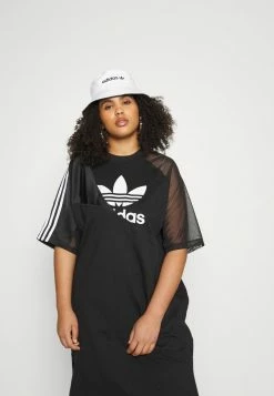 Adidas Originals TEE DRESS - Jersey Dress - Black -Adidas Originals Shop 03d4196dbbc04a388202461cbe814daa