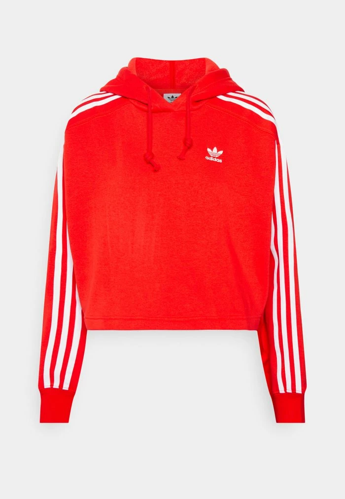 Adidas Originals ADICOLOR CLASSICS CROP - Hoodie - Vivid Red 9 Adidas Originals ADICOLOR CLASSICS CROP - Hoodie - Vivid Red - Image 9