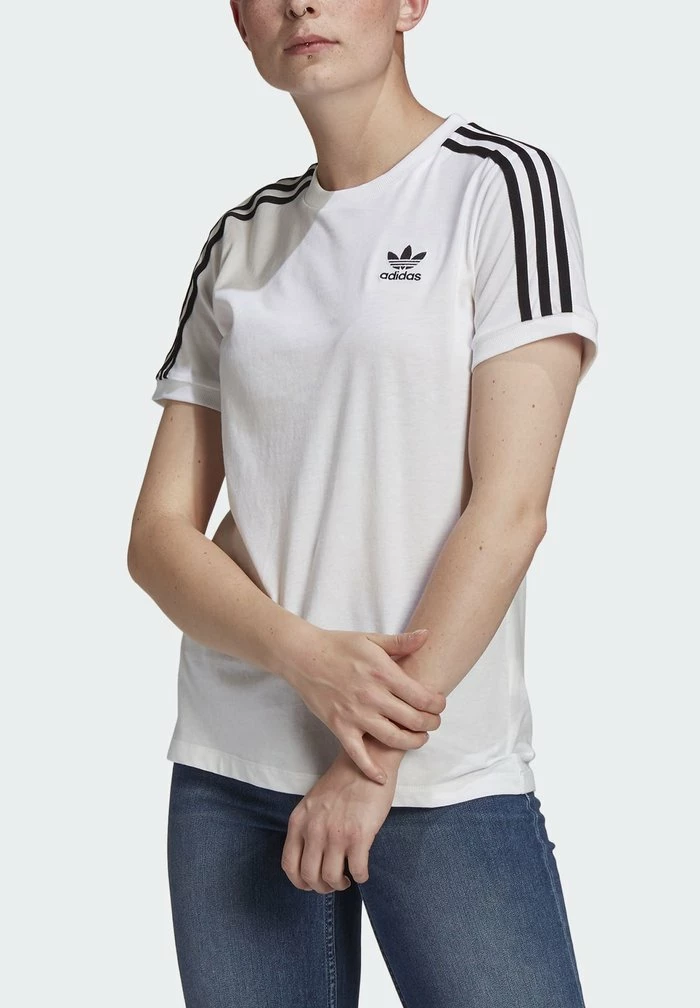 Adidas Originals 3 STRIPES TEE - Print T-shirt - White 4 Adidas Originals 3 STRIPES TEE - Print T-shirt - White - Image 4