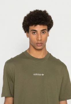 Adidas Originals EDGE SEAM - Basic T-shirt - Khaki -Adidas Originals Shop 0834ff66ad25472383590f3dd627466a