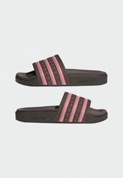 Adidas Originals ADILETTE - Mules - Brown -Adidas Originals Shop 0863af597fbc46cda517bcb7cb984061