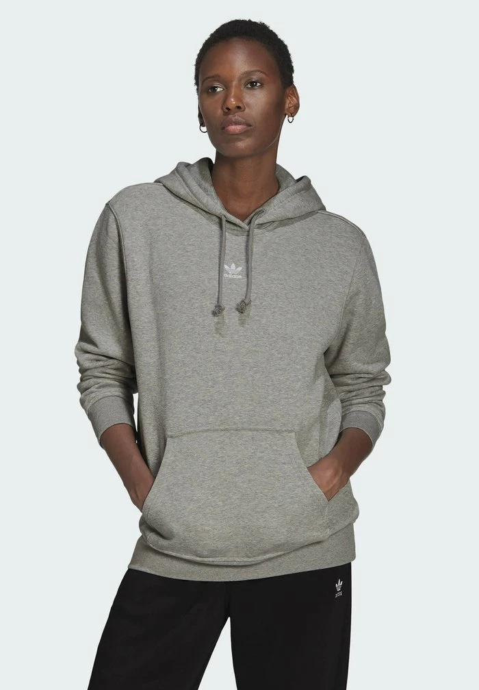 Adidas Originals ADICOLOR ESSENTIALS FLEECE - Hoodie - Grey 3 Adidas Originals ADICOLOR ESSENTIALS FLEECE - Hoodie - Grey - Image 3