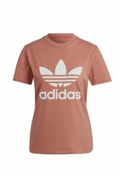 Adidas Originals TREFOIL TEE - Print T-shirt - Brown -Adidas Originals Shop 087f15a1dd80404e8a07ee636b633dff