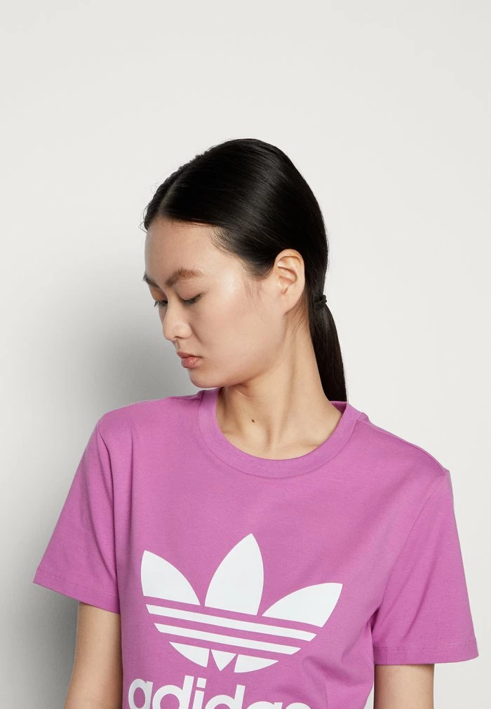 Adidas Originals TREFOIL TEE - Print T-shirt - Semi Pulse Lilac 4 Adidas Originals TREFOIL TEE - Print T-shirt - Semi Pulse Lilac - Image 4