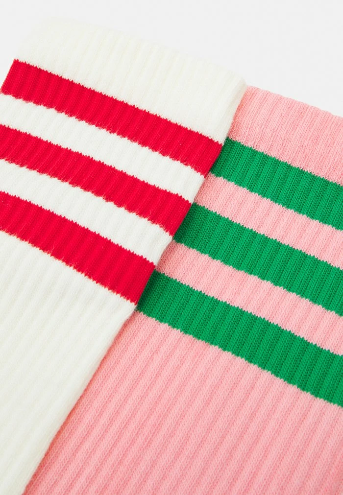 Adidas Originals 70 PACKS KNEE SOCK 2 PACK UNISEX - Socks - Cream White/super Pop 2 Adidas Originals 70 PACKS KNEE SOCK 2 PACK UNISEX - Socks - Cream White/super Pop - Image 2