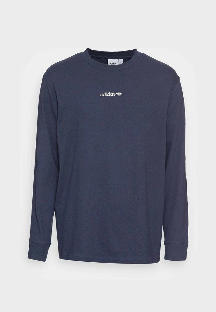 Adidas Originals LONG SLEEVE - Long Sleeved Top - Navy 4 Adidas Originals LONG SLEEVE - Long Sleeved Top - Navy - Image 4