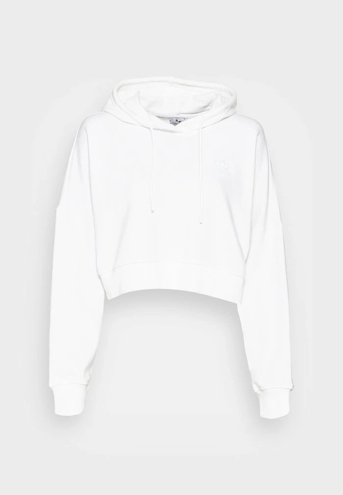 Adidas Originals CROPPED HOODIE - Sweatshirt - White 4 Adidas Originals CROPPED HOODIE - Sweatshirt - White - Image 4
