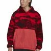 Adidas Originals PFLEEC ALL OVERSIZE PRINTED ORIGINALS ADVENTURE HOODIE LOOSE - Hoodie - Core Pink