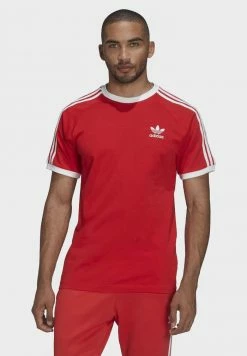 Adidas Originals STRIPES TEE UNISEX - Print T-shirt - Red