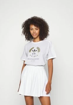 Adidas Originals GRAPHIC TEE - Print T-shirt - Light Grey Heather