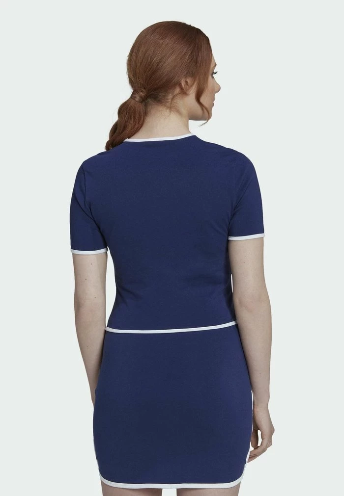 Adidas Originals CROP WITH BINDING DETAILS - Print T-shirt - Blue 3 Adidas Originals CROP WITH BINDING DETAILS - Print T-shirt - Blue - Image 3