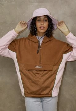 Adidas Originals HOODIE - Fleece Jumper - Wild Brown/clear Pink -Adidas Originals Shop 0e99d6d393e84f9ea488ea9bc5b13535