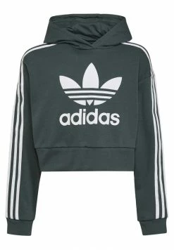 Adidas Originals CROPPED HOODIE - Hoodie - Mineral Green
