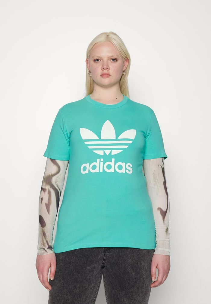 Adidas Originals TREFOIL TEE - Print T-shirt - Semi Mint Rush 4 Adidas Originals TREFOIL TEE - Print T-shirt - Semi Mint Rush - Image 4