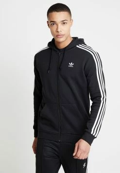 Adidas Originals STRIPES UNISEX - Zip-up Sweatshirt - Black