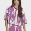 Adidas Originals THEBE MAGUGU CROPPED TEE - Print T-shirt - Purple