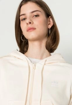 Adidas Originals CROP FZ HOOD - Zip-up Sweatshirt - White -Adidas Originals Shop 174abb580daa481e9818451bd8949adb