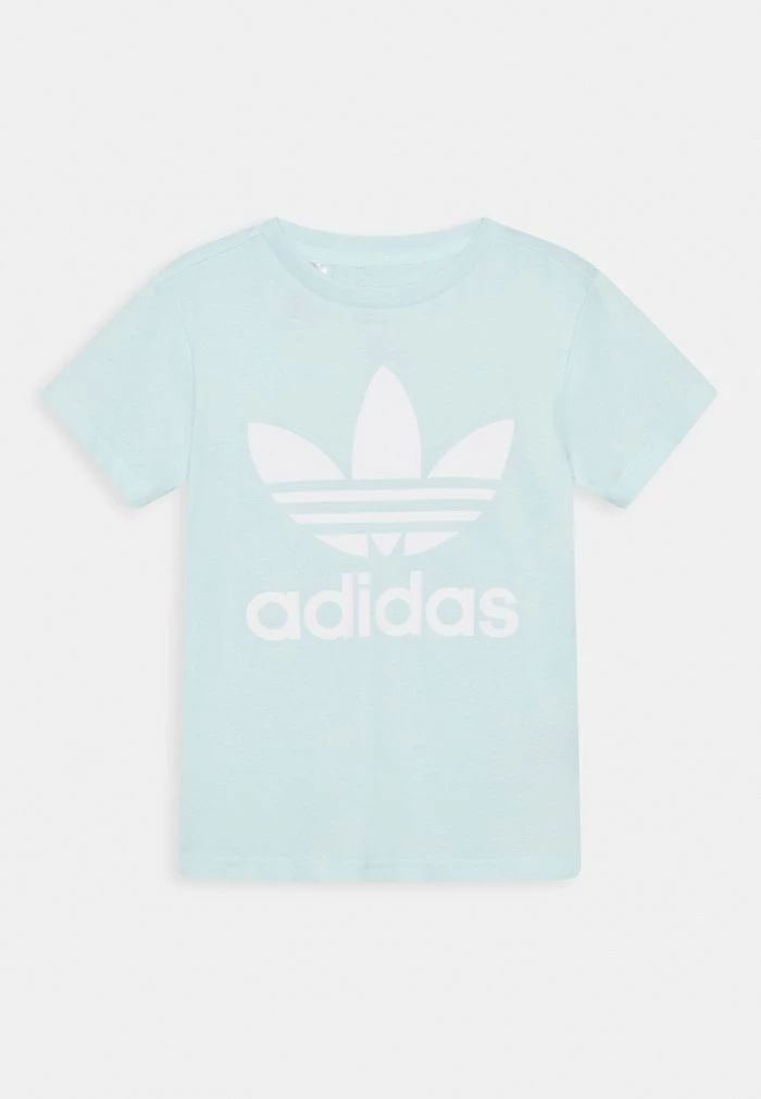 Adidas Originals TREFOIL TEE UNISEX - Print T-shirt - Almost Blue/white 1 Adidas Originals TREFOIL TEE UNISEX - Print T-shirt - Almost Blue/white