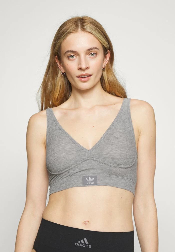 Adidas Originals BRALETTE BRAMI - Bustier - Gray Melange 1 Adidas Originals BRALETTE BRAMI - Bustier - Gray Melange