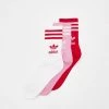 Adidas Originals MID CUT 3 PACK UNISEX - Socks - White/bliss Pink/vivid Red