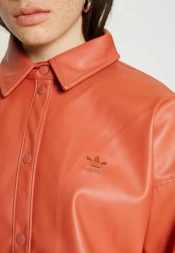 Adidas Originals TRACKTOP - Faux Leather Jacket - Magic Earth Met -Adidas Originals Shop 1dc922cea88f4474805984b68c153791