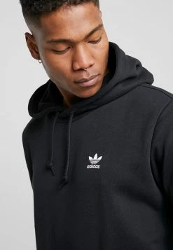 Adidas Originals ESSENTIAL HOODY UNISEX - Hoodie - Black -Adidas Originals Shop 1ec38a0e5a7c4847adab2825fb6fcde0