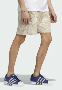 Adidas Originals ATHLETICALLOVER PRINTED - Shorts - Beige -Adidas Originals Shop 1ff7924cbc114af58cec9265b03dbd55