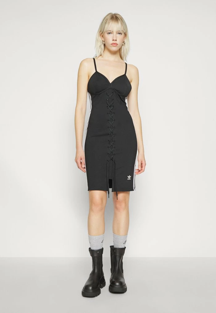 Adidas Originals ALWAYS ORIGINAL LACED STRAP - Jersey Dress - Black 3 Adidas Originals ALWAYS ORIGINAL LACED STRAP - Jersey Dress - Black - Image 3