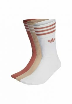Adidas Originals SOLID CREW UNISEX 3 PACK - Socks - White