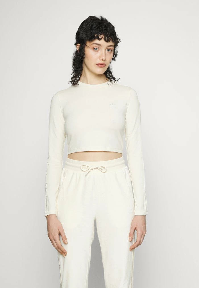 Adidas Originals CROP TEE - Long Sleeved Top - White 1 Adidas Originals CROP TEE - Long Sleeved Top - White