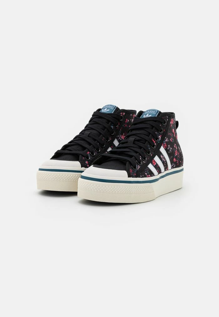 Adidas Originals NIZZA PLATFORM MID - High-top Trainers - Core Black/footwear White/off White 3 Adidas Originals NIZZA PLATFORM MID - High-top Trainers - Core Black/footwear White/off White - Image 3