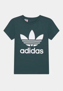 Adidas Originals TREFOIL TEE UNISEX - Print T-shirt - Mineral Green