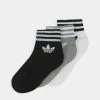 Adidas Originals 3 PACK UNISEX - Socks - White/medium Grey Heather/black
