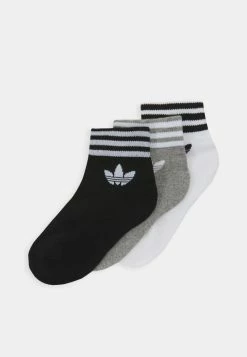 Adidas Originals 3 PACK UNISEX - Socks - White/medium Grey Heather/black