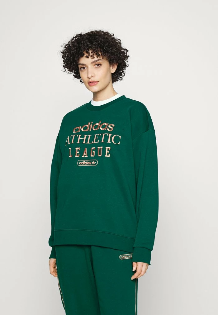 Adidas Originals RETRO LUXURY CREW - Sweatshirt - Collegiate Green 1 Adidas Originals RETRO LUXURY CREW - Sweatshirt - Collegiate Green
