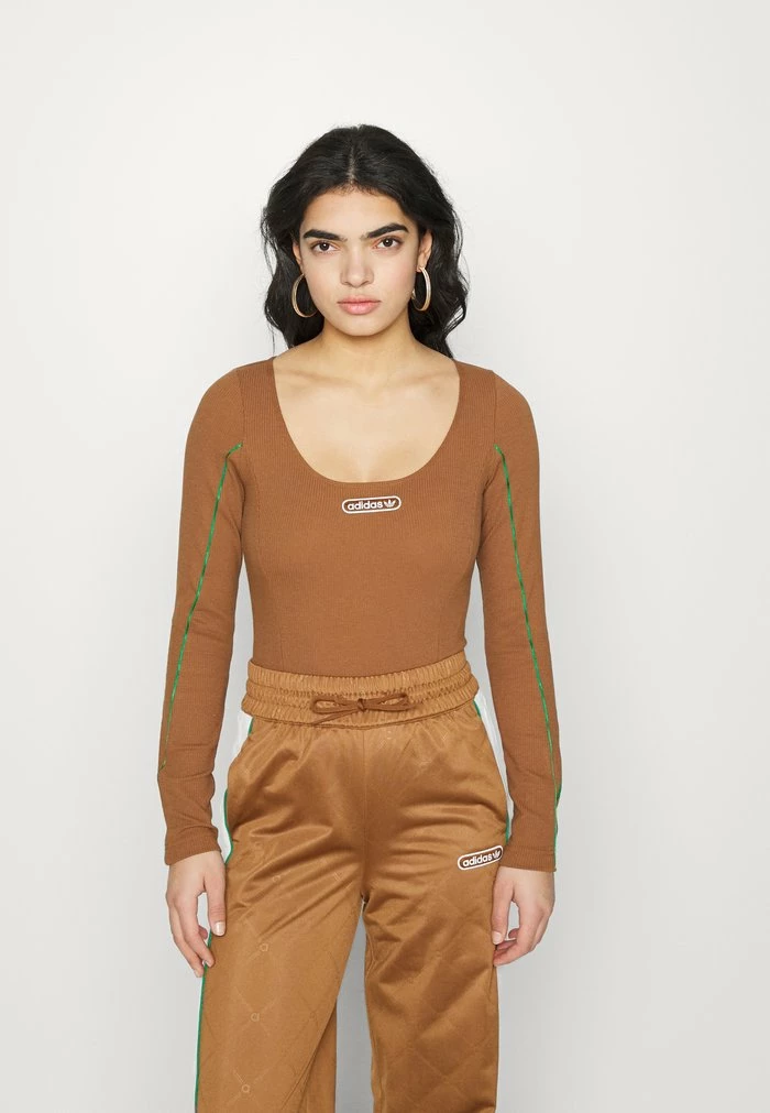 Adidas Originals BODY - Long Sleeved Top - Wild Brown 1 Adidas Originals BODY - Long Sleeved Top - Wild Brown