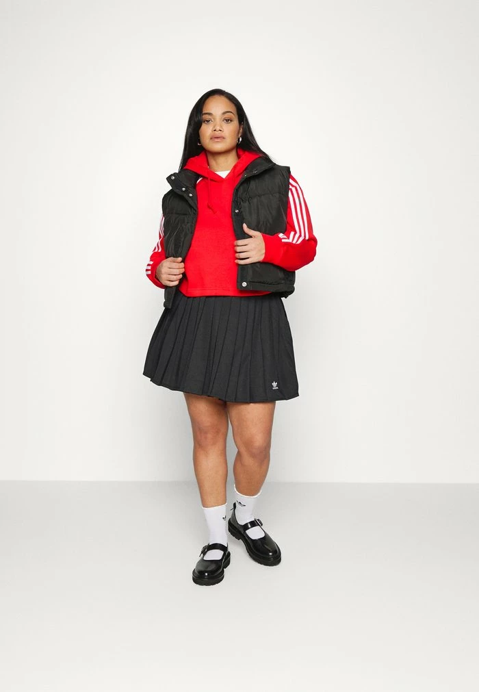 Adidas Originals ADICOLOR CLASSICS CROP - Hoodie - Vivid Red 2 Adidas Originals ADICOLOR CLASSICS CROP - Hoodie - Vivid Red - Image 2