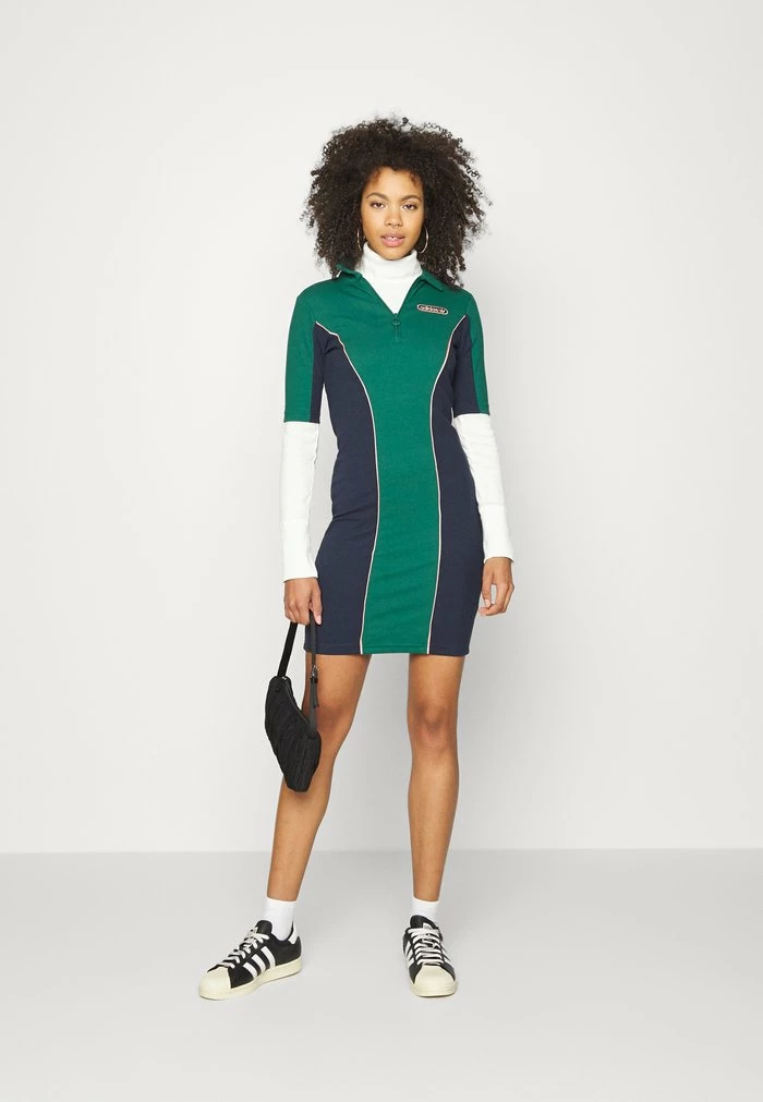 Adidas Originals DRESS - Jersey Dress - Collegiate Green/legend Ink 4 Adidas Originals DRESS - Jersey Dress - Collegiate Green/legend Ink - Image 4