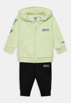 Adidas Originals HOODIE SET UNISEX - Zip-up Sweatshirt - Neon Green