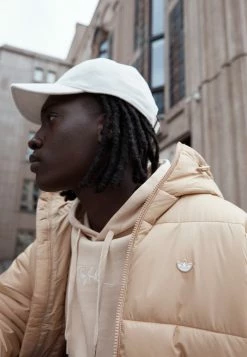 Adidas Originals PAD HOODED PUFF - Winter Jacket - Beige Tone -Adidas Originals Shop 30b8d58d67be4e14a98b1a3dd6cf03fd