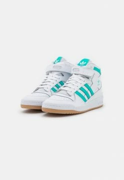 Adidas Originals FORUM MID - High-top Trainers - Footwear White/mint Rush/gum -Adidas Originals Shop 31f17d8264e94566aba59797538078ec