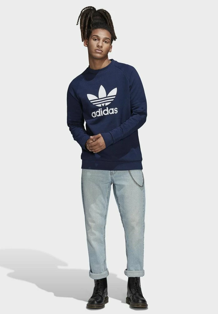 Adidas Originals TREFOIL CREW UNISEX - Sweatshirt - Blue 2 Adidas Originals TREFOIL CREW UNISEX - Sweatshirt - Blue - Image 2