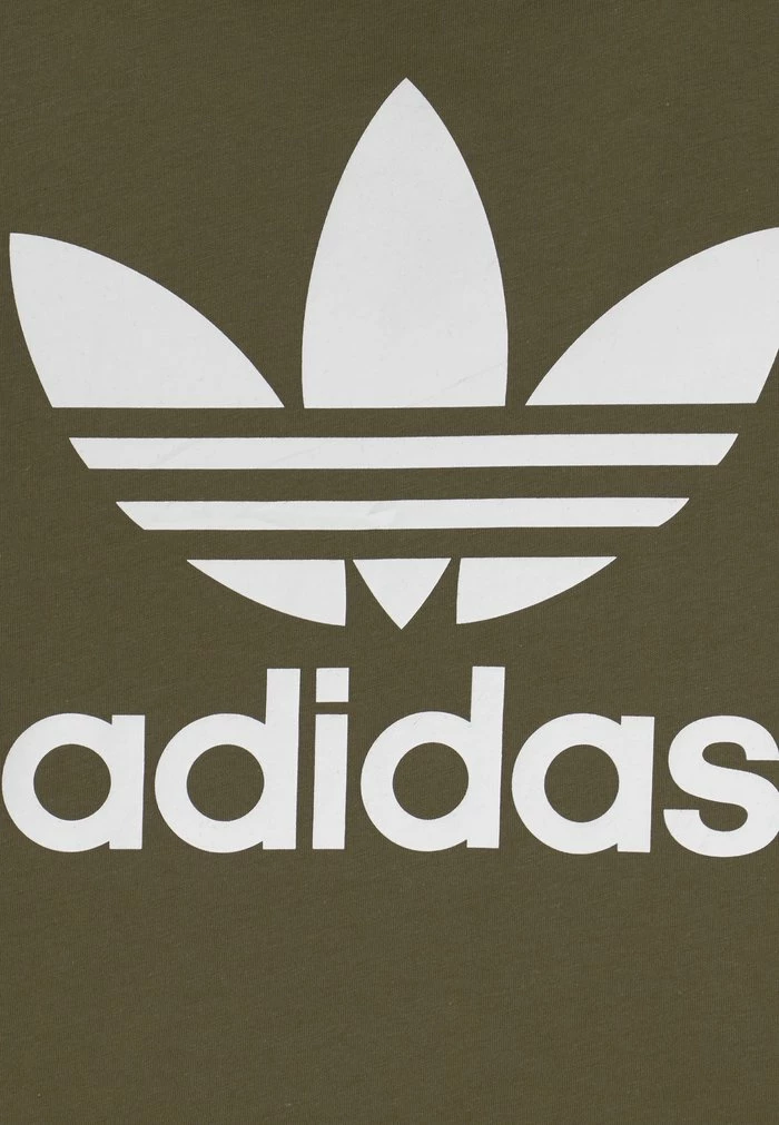 Adidas Originals TREFOIL TEE UNISEX - Print T-shirt - Focus Olive/white 3 Adidas Originals TREFOIL TEE UNISEX - Print T-shirt - Focus Olive/white - Image 3