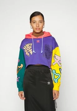 Adidas Originals LOVEUNI CROP - Sweatshirt - Purple/multicolor -Adidas Originals Shop 339258dc87f84439a983065f192fd32e