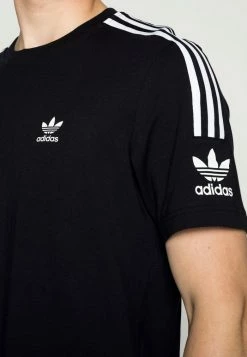 Adidas Originals TECH TEE - Print T-shirt - Black -Adidas Originals Shop 3478d9b9ea8147e58ef94858185f19e7