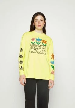 Adidas Originals GRAPHIC - Long Sleeved Top - Pulse Yellow