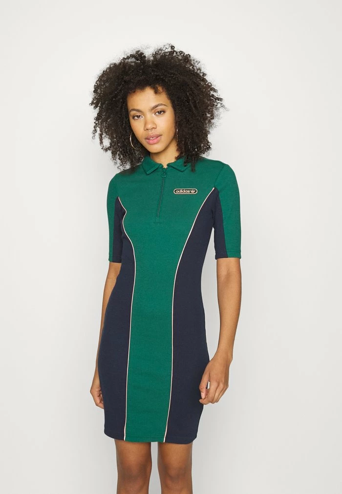 Adidas Originals DRESS - Jersey Dress - Collegiate Green/legend Ink 1 Adidas Originals DRESS - Jersey Dress - Collegiate Green/legend Ink