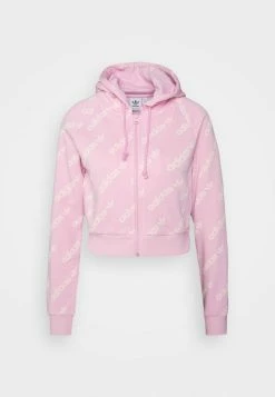 Adidas Originals CROPPED MONO - Zip-up Sweatshirt - True Pink -Adidas Originals Shop 37270299f565407cb96c81483c202cd1