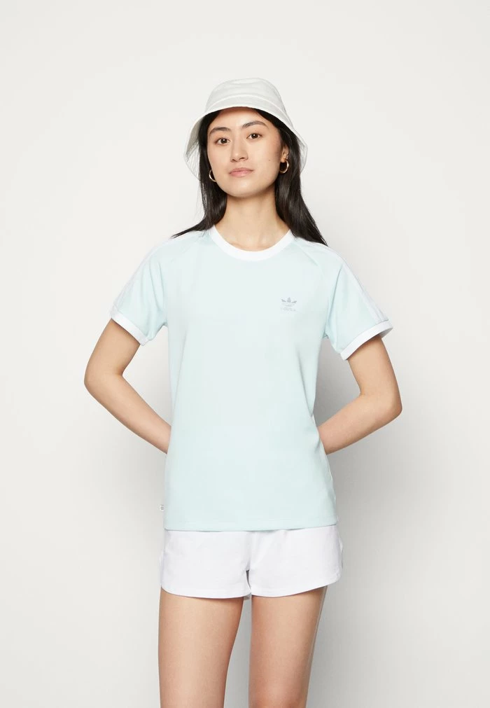 Adidas Originals SLIM TEE - Print T-shirt - Almost Blue 4 Adidas Originals SLIM TEE - Print T-shirt - Almost Blue - Image 4